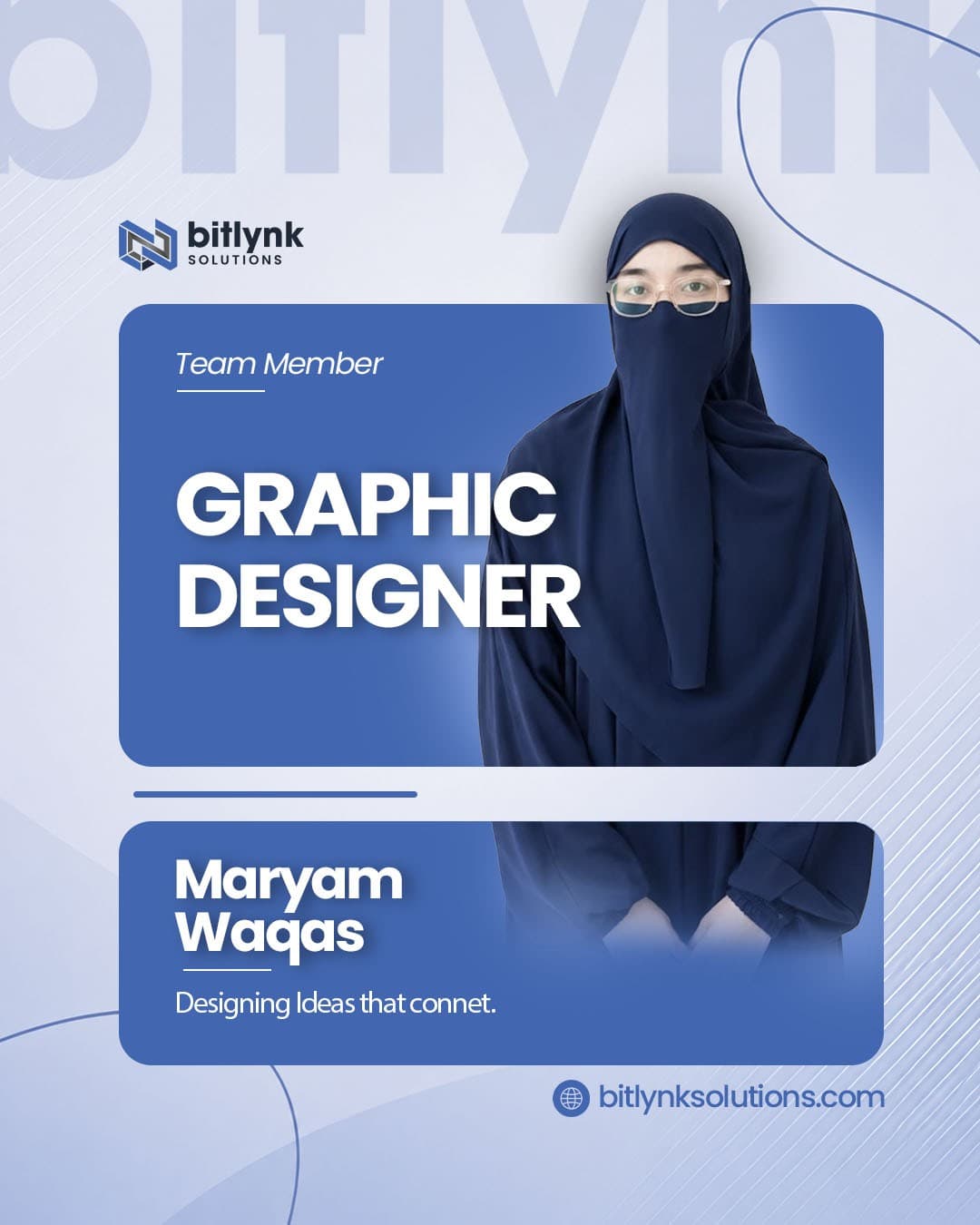 Maryam Waqas — Graphic Designer, Bitlynk Solutions