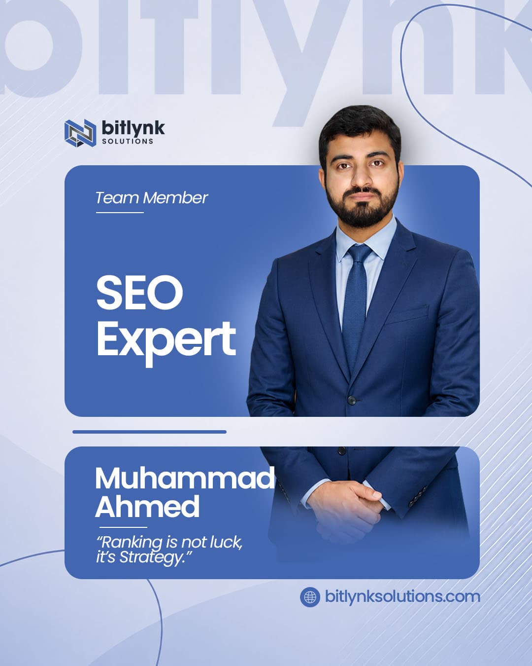 Muhammad Ahmed — SEO Expert, Bitlynk Solutions