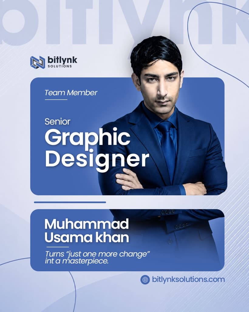 Muhammad Usama Khan — Senior Graphic Designer, Bitlynk Solutions